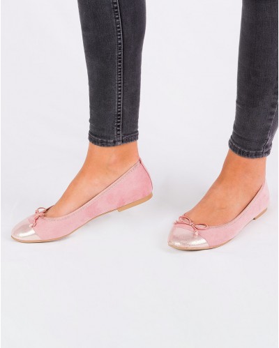 Ballerine Micheline Vieux Rose Et Rose